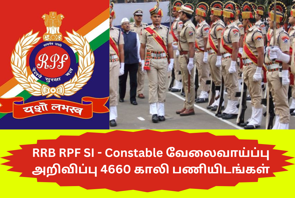 RPF SI Constable Recruitment 2024 Apply Link 