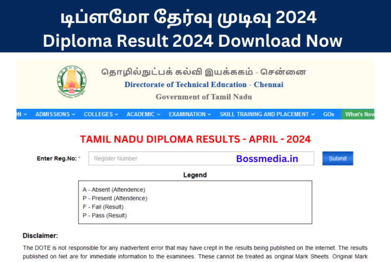 TNDTE Diploma Result 2024 - DOTE